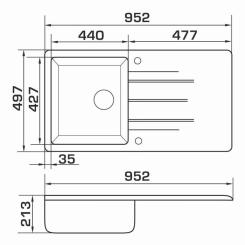 Мойка кухонная GRANADO MORA grafito Фото 5