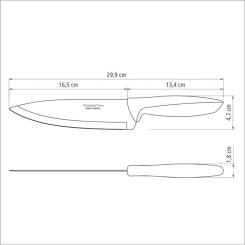 Кухонный нож Tramontina Plenus Black Chef 178 мм Фото 4