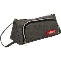 Пенал Cool For School 2 отделение Серый Фото