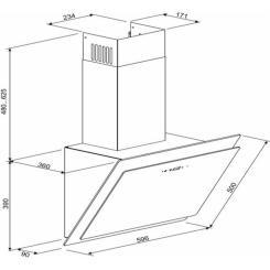 Вытяжка кухонная GRANADO Vivares 1614-1200 white glass Фото 11