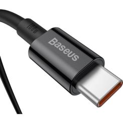 Дата кабель Baseus USB-C to USB-C 1.0m 5A Black Фото 1