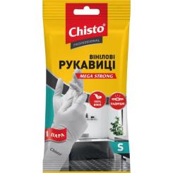 Перчатки хозяйственные Chisto Mega Strong Виниловые 1 пара S Фото