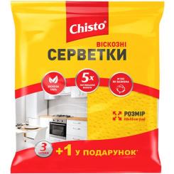 Салфетки для уборки Chisto Віскозні 3+1 шт. Фото