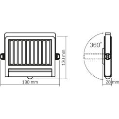 Прожектор Videx IP54 600Lm 5000K Сенсорний Фото 9