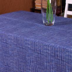 Скатерть MirSon Рогожа №209 Blue Binding 130x130 см Фото 2