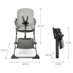 Стульчик для кормления Kinderkraft Foldee Grey Фото 8