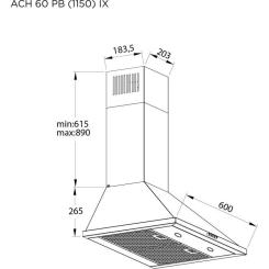 Вытяжка кухонная Pyramida ACH 60 PB (1150) IX Фото 6