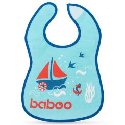 Нагрудничек Baboo бавовняний Marine, 3+ місяців (синій) Фото