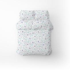 Детский постельный набор Home Line Тедди (сиренево-бирюзовый) Фото