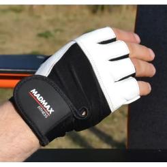 Перчатки для фитнеса MadMax MFG-444 Fitness White M Фото 1