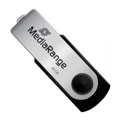USB флеш накопитель Mediarange 64GB Black/Silver USB 2.0 Фото