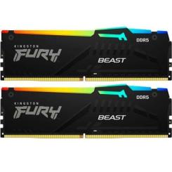 Модуль памяти для компьютера Kingston Fury (ex.HyperX) DDR5 64GB (2x32GB) 5600 MHz Beast RGB Фото