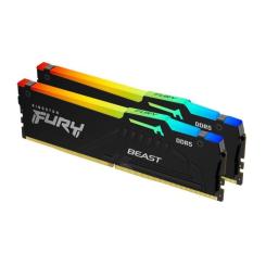 Модуль памяти для компьютера Kingston Fury (ex.HyperX) DDR5 64GB (2x32GB) 5600 MHz Beast RGB Фото 1
