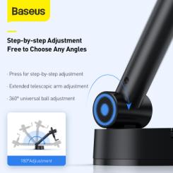 Универсальный автодержатель Baseus 4.7-6.5" Gravity Simplism (на присоску) black Фото 9