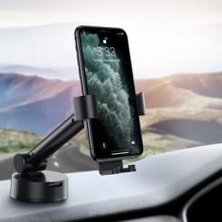 Универсальный автодержатель Baseus 4.7-6.5" Gravity Simplism (на присоску) black Фото 2