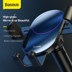 Универсальный автодержатель Baseus 4.7-6.5" Gravity Simplism (на присоску) black Фото 8