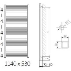 Полотенцесушитель Terma Fiona One 1140х430 Фото 1