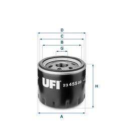 Фильтр масляный UFI 23.455.00 Фото