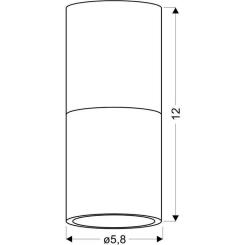 Светильник точечный Candellux 2273655 TUBA Фото 1