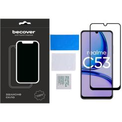 Стекло защитное BeCover Realme C53 Black Фото 2