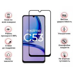 Стекло защитное BeCover Realme C53 Black Фото 3