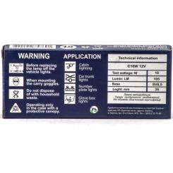 Автолампа Zollex C10W 12V 35mm Фото 2