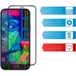 Стекло защитное ACCLAB Full Glue Apple iPhone 12 Фото 3