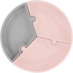 Тарелка детская MinikOiOi Puzzle секционная Pinky Pink / Powder Grey Фото