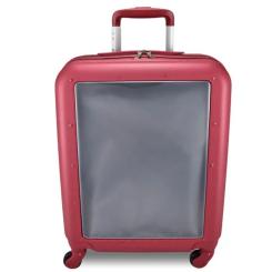 Чемодан Semi Line Прозора панель 20" S Червона Фото 1