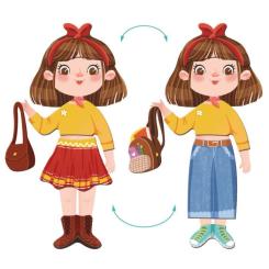 Обучающий набор DoDo Магнітна гра Одягалка Модниця Фото 4