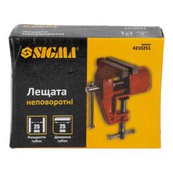 Тиски Sigma неповоротные 25мм для мелких работ Фото 1