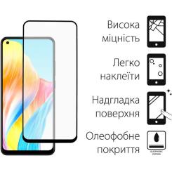 Стекло защитное Dengos Full Glue Oppo A78 4G (black) Фото 1