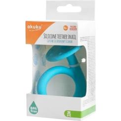 Прорезыватель Akuku силіконовий Равлик, синій Фото 1
