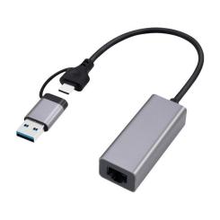 Адаптер Cablexpert USB-A/USB/C to 1Gbps Lan Фото