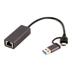 Адаптер Cablexpert USB-A/USB/C to 1Gbps Lan Фото 1
