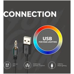 Наушники Canyon GH-9A Darkless Gaming 3.5 мм RGB Black Фото 9