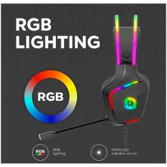 Наушники Canyon GH-9A Darkless Gaming 3.5 мм RGB Black Фото 8