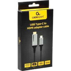 Кабель мультимедийный Cablexpert USB-C to HDMI M 1.8m 4K60Hz Фото 1