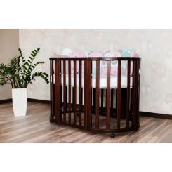 Кроватка Angelo трансформер 7-в-1 (орех) Фото 1