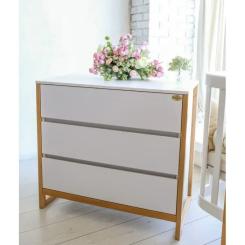 Комод-пеленатор Angelo Magic бело-буковый 90х49х82 Фото 2