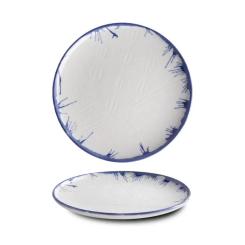Тарелка G.Benedikt Optimo Mosaic Relief Blue Rim 29 см Фото