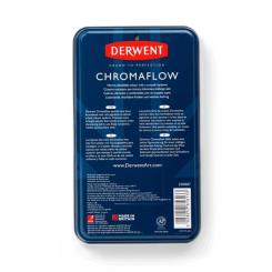Карандаши цветные Derwent Chromaflow 24 цв. в металлическом пенале Фото 4
