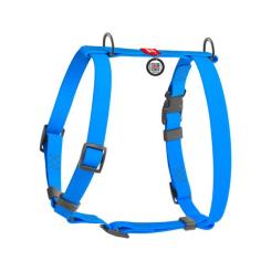 Шлей для собак WAUDOG Waterproof Н-образная анатомическая L голубая Фото 1