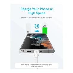 Дата кабель Anker USB-C to USB-C 1.8m 322 White Фото 2