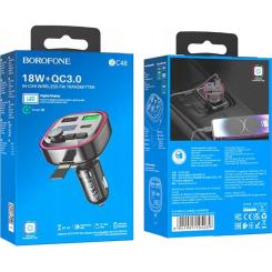FM модулятор BOROFONE BC48, Gray, Box Фото 5