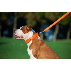 Поводок для собак WAUDOG Glamour кожаный M-XXL оранжевый Фото 6