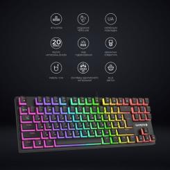 Клавиатура GamePro MK80R Red Switch RGB USB Black Фото 10