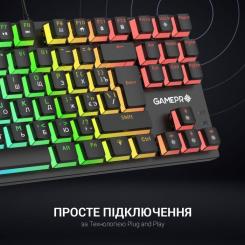 Клавиатура GamePro MK80R Red Switch RGB USB Black Фото 5