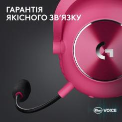 Наушники Logitech G Pro X 2 Lightspeed Wireless Magenta Фото 8