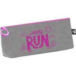 Пенал Cool For School 1 отделение Run серый Фото